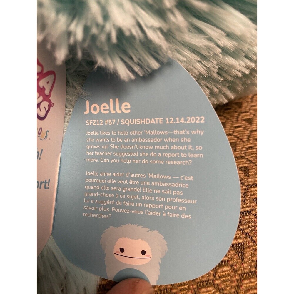 Fuzzamallow Squishmallow 12” Joelle - Rare - New w/ Tag - Picture 4 of 4